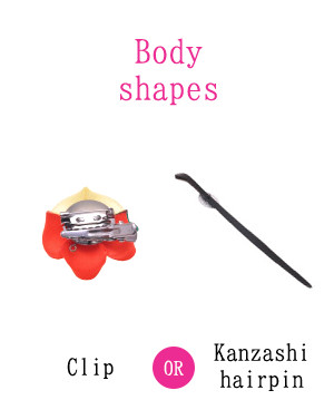 Body shapes Clip or Kanzashi hairpin